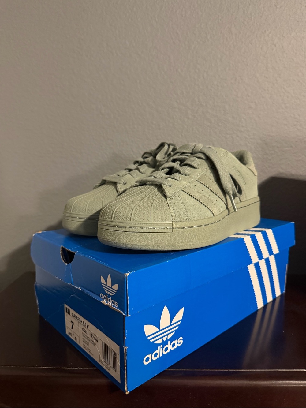 adidas Superstar XLG Sneakers in Green US 7